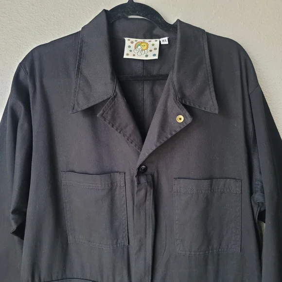 Big Bud Press Coverall Twill Long Sleeve Straight Leg Jumpsuit XLarge In Black